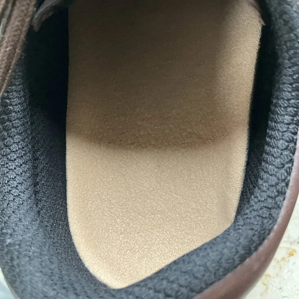 ORTHOFEET #467 Mens‎ size 12 wide Brown Gramercy Leather Shoes Size 12 2E